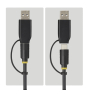 StarTech.com Adaptador USB-C/USB-A a NVMe M.2 y SATA 2.5/3.5in 10Gbps - Lector de SSD Externo - Sin Herramientas - B+M/M-Key