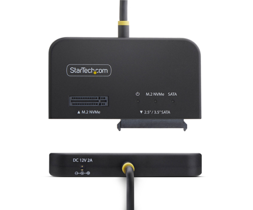 StarTech.com Adaptador USB-C/USB-A a NVMe M.2 y SATA 2.5/3.5in 10Gbps - Lector de SSD Externo - Sin Herramientas - B+M/M-Key
