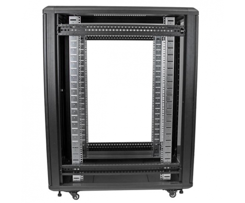 StarTech.com Armario Desarmable de 36 Pulgadas y 22U con Ruedas para Rack de Servidores - Negro