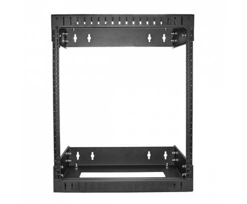 StarTech.com Armario Rack de Servidores de Marco Abierto 12U para Montaje en Pared - Profundidad Ajustable de 12 a 20 - Negro 