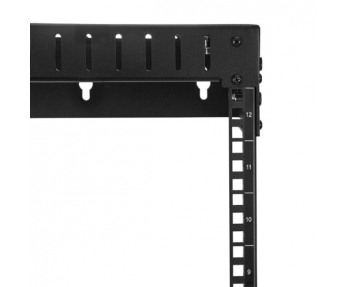 StarTech.com Armario Rack de Servidores de Marco Abierto 12U para Montaje en Pared - Profundidad Ajustable de 12 a 20 - Negro 