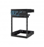 StarTech.com Armario Rack de Servidores de Marco Abierto 15U para Montaje en Pared - Profundidad Ajustable de 12 a 20 - Negro