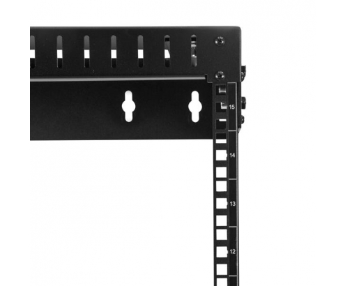 StarTech.com Armario Rack de Servidores de Marco Abierto 15U para Montaje en Pared - Profundidad Ajustable de 12 a 20 - Negro