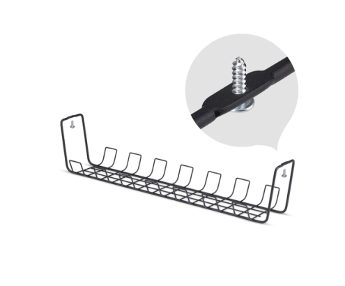 StarTech.com Bandeja de Gestión de Cables para Debajo del Escritorio - Estilo Canasta - Longitud 61,5cm - Instalación por Tornillos - Soporte para R