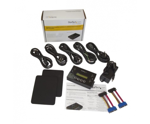 StarTech.com Borrador y Clonador de Unidades de Disco SATA de 2,5 y 3,5 - Copiador de Unidades de Memoria Flash USB
