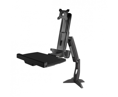 StarTech.com Brazo de Soporte de Pie y Sentado Ajustable VESA para Monitores de hasta 24 Pulgadas con Soporte para Teclado y Ratón