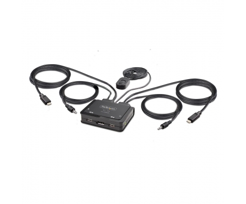 StarTech.com C2-D46-UC2-CBL-KVM interruptor KVM Negro