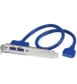 StarTech.com Cabezal Bracket de 2 puertos USB 3.0 SuperSpeed con conexión a Placa Base azul 