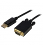 StarTech.com Cable 1,8m de Vídeo Adaptador Conversor DisplayPort DP a VGA - Convertidor Activo - 1080p - Negro