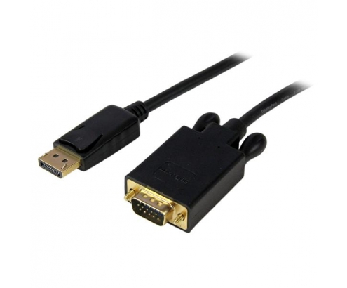 StarTech.com Cable 1,8m de VÍ­deo Adaptador Conversor DisplayPort DP a VGA - Convertidor Activo - 1080p - Negro