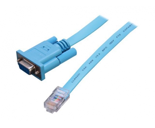 StarTech.com Cable 1,8m para Gestión de Router Consola Cisco RJ45 a Serie DB9 - Rollover - Macho a Hembra azul 
