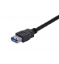 StarTech.com Cable 1m Extensión Alargador USB 3.1 SuperSpeed - USB A Macho a USB A Hembra - Negro