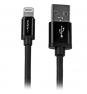 StarTech.com Cable 2m Lightning 8 Pin a USB Tipo-A para Apple iPod iPhone 5 iPad - Negro