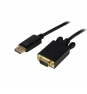 StarTech.com Cable 3m de VÍ­deo Adaptador Conversor DisplayPort DP a VGA - Convertidor Activo - 1080p - Negro