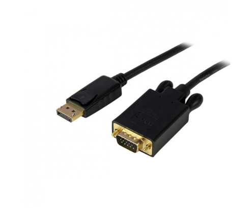StarTech.com Cable 3m de VÍ­deo Adaptador Conversor DisplayPort DP a VGA - Convertidor Activo - 1080p - Negro