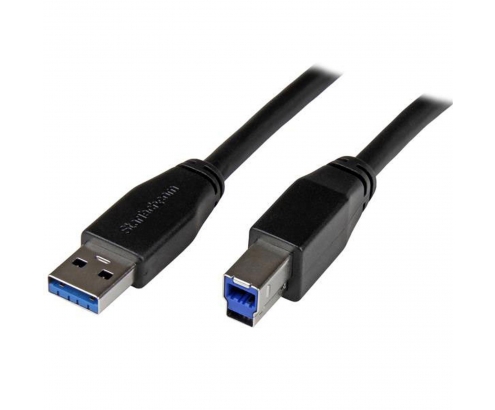 StarTech.com Cable Activo USB 3.0 SuperSpeed de 10 metros - Usb A Macho a Usb B Macho negro