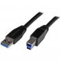 StarTech.com Cable Activo USB 3.1 SuperSpeed de 5 metros - Usb A Macho a Usb B Macho - negro 