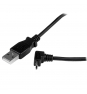 StarTech.com Cable Adaptador 1m USB 2.0 Tipo-A Macho a Micro USB B Macho Acodado en Ángulo hacia Arriba para Teléfono Móvil negro