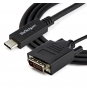 StarTech.com Cable Adaptador Conversor USB-C a DVI - 1m - 1920x1200 negro 