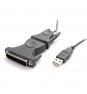StarTech.com Cable Adaptador de 0.9m USB a Serie Serial DB9 DB25 RS232 - 0.9m Negro
