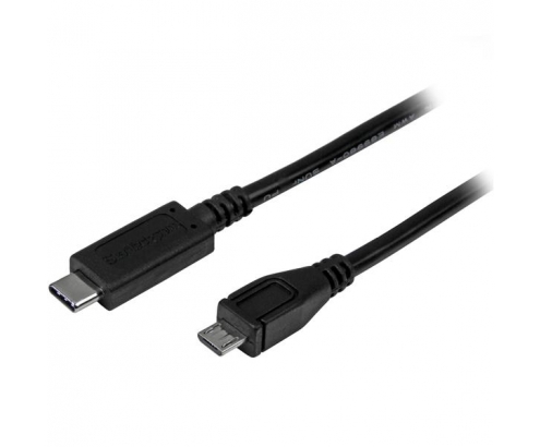 StarTech.com Cable Adaptador de 1m USB-C a Micro USB B - USB 2.0 Macho a Macho - Negro