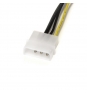 StarTech.com Cable Adaptador de Alimentación de LP4 a PCI Express PCIe de 8 Pines para Tarjeta Gráfica - 15cm Negro Amarillo