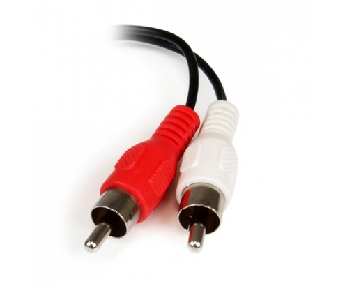 StarTech.com Cable Adaptador de Audio Estéreo Mini Jack de 3,5mm Hembra a 2x RCA Macho - 15cm Negro