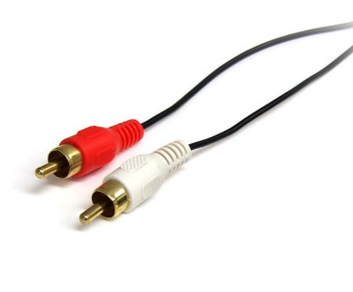 StarTech.com Cable Adaptador de Mini-Jack a RCA 91cm - Jack 3,5mm Macho - 2xRCA Macho - 0.92m Negro