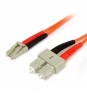 StarTech.com Cable Adaptador de Red de 1m Multimodo Dúplex Fibra Í“ptica LC-SC 62,5/125 - Patch Duplex Naranja