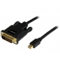 StarTech.com Cable Adaptador de Vídeo Mini DisplayPort a DVI-D Macho a Macho - Conversor Pasivo - 1920x1200 - 0.9m Negro