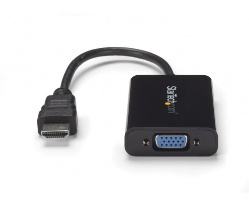 StarTech.com Cable Adaptador Externo Conversor de VÍ­deo y Audio HDMI a VGA - 1920x1200 - Negro
