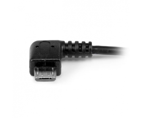 StarTech.com Cable Adaptador Micro USB B macho a USB A hembra OTG Acodado a la Derecha de 12cm - negro