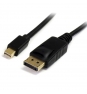 StarTech.com Cable Adaptador Mini DisplayPort a DisplayPort Macho a Macho - 4k 3m Negro