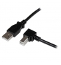 StarTech.com Cable Adaptador USB 2.0 3m para Impresora Acodado - USB A Macho a USB B Macho en Íngulo Derecho negro