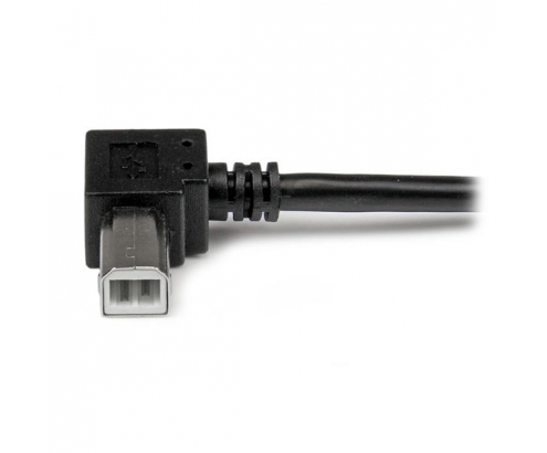StarTech.com Cable Adaptador USB 2.0 3m para Impresora Acodado - USB A Macho a USB B Macho en Íngulo Derecho negro