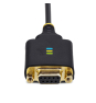 StarTech.com Cable Adaptador USB a Módem Nulo Serie DCE de 30cm - con Retención COM - FTDI - RS232 - con Tornillos/Tuercas Intercambiables - Windows