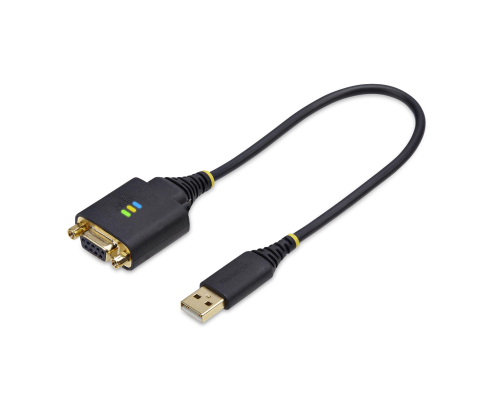 StarTech.com Cable Adaptador USB a Módem Nulo Serie DCE de 30cm - con Retención COM - FTDI - RS232 - con Tornillos/Tuercas Intercambiables - Windows