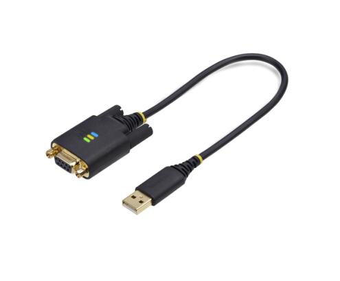 StarTech.com Cable Adaptador USB a Módem Nulo Serie DCE de 30cm - con Retención COM - FTDI - RS232 - con Tornillos/Tuercas Intercambiables - Windows