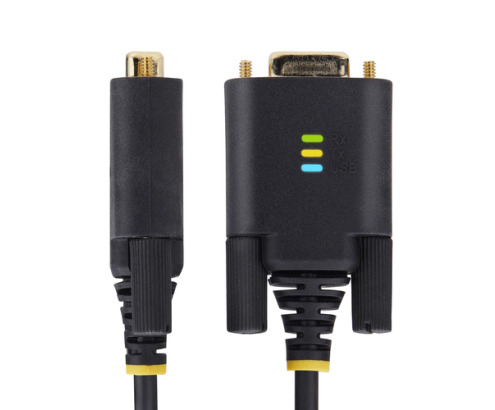 StarTech.com Cable Adaptador USB a Serie de Módem Nulo de 2m - FTDI RS232 - Tornillos DB9 Intercambiables - USB-A a DB9 RS232 - Windows/macOS/Linux