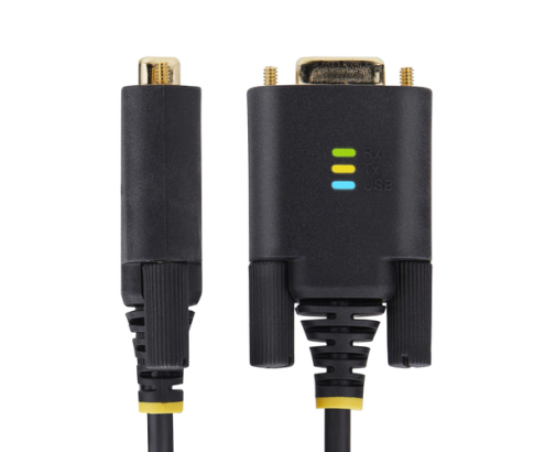 StarTech.com Cable Adaptador USB a Serie de Módem Nulo de 3m - Retención COM - Tornillos Intercambiables DB9 - USB a RS232 - Serial - USB a DB9 - FT