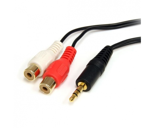 StarTech.com cable audio estereo 3.5mm a 2x rca 1.8m negro MU1MFRCA