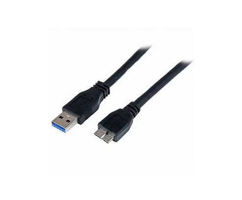 StarTech.com Cable Certificado 1m USB 3.0 Super Speed SS Micro USB B Macho a USB A Macho Adaptador - Negro