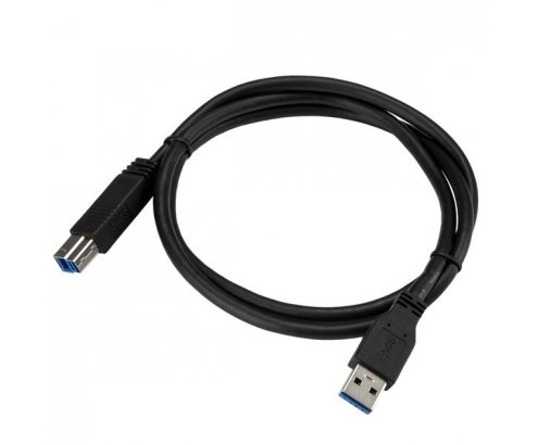 StarTech.com Cable Certificado 1m USB 3.0 Super Speed USB B Macho a USB A Macho Adaptador para Impresora - Negro