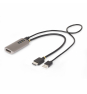 StarTech.com Cable Conversor Adaptador Activo de 30cm HDMI 2.1 a DisplayPort 1.4 - 8K60Hz - Alimentado por el Bus USB - Cable Incluido