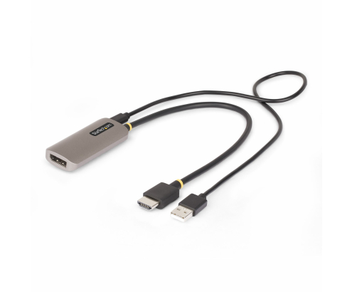 StarTech.com Cable Conversor Adaptador Activo de 30cm HDMI 2.1 a DisplayPort 1.4 - 8K60Hz - Alimentado por el Bus USB - Cable Incluido