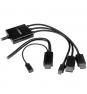 StarTech.com Cable Conversor HDMI, DisplayPort o Mini DisplayPort a HDMI de 2m - Adaptador DP y Mini DP Negro