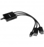 StarTech.com Cable Conversor HDMI, DisplayPort o Mini DisplayPort a HDMI de 2m - Adaptador DP y Mini DP Negro