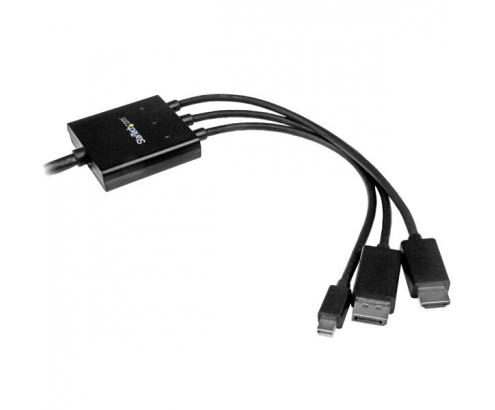 StarTech.com Cable Conversor HDMI, DisplayPort o Mini DisplayPort a HDMI de 2m - Adaptador DP y Mini DP Negro