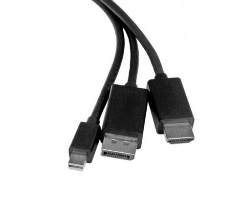 StarTech.com Cable Conversor HDMI, DisplayPort o Mini DisplayPort a HDMI de 2m - Adaptador DP y Mini DP Negro