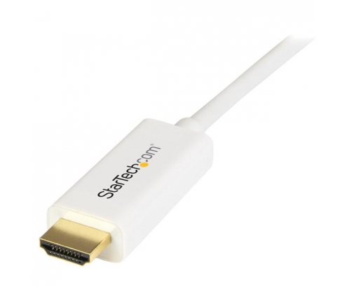 StarTech.com Cable Conversor Mini DisplayPort a HDMI - Ultra HD 4K - 1m Blanco 